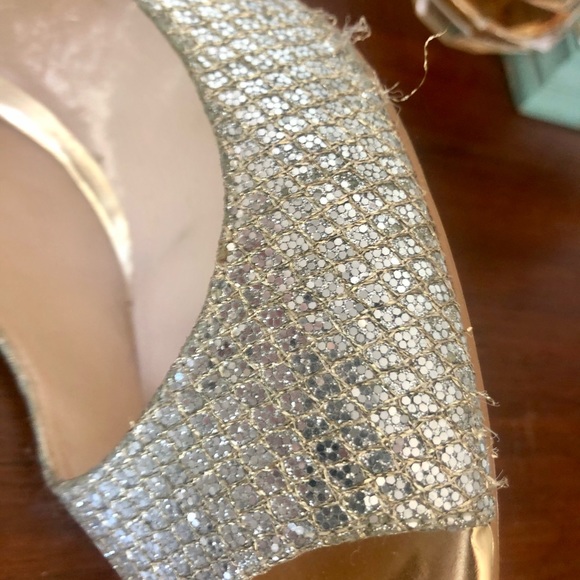 Nine West gold and silver heels - Picture 3 of 5